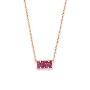KENDRA SCOTT
Pattie Rose Gold - Deep Fuchsia Drusy Necklace